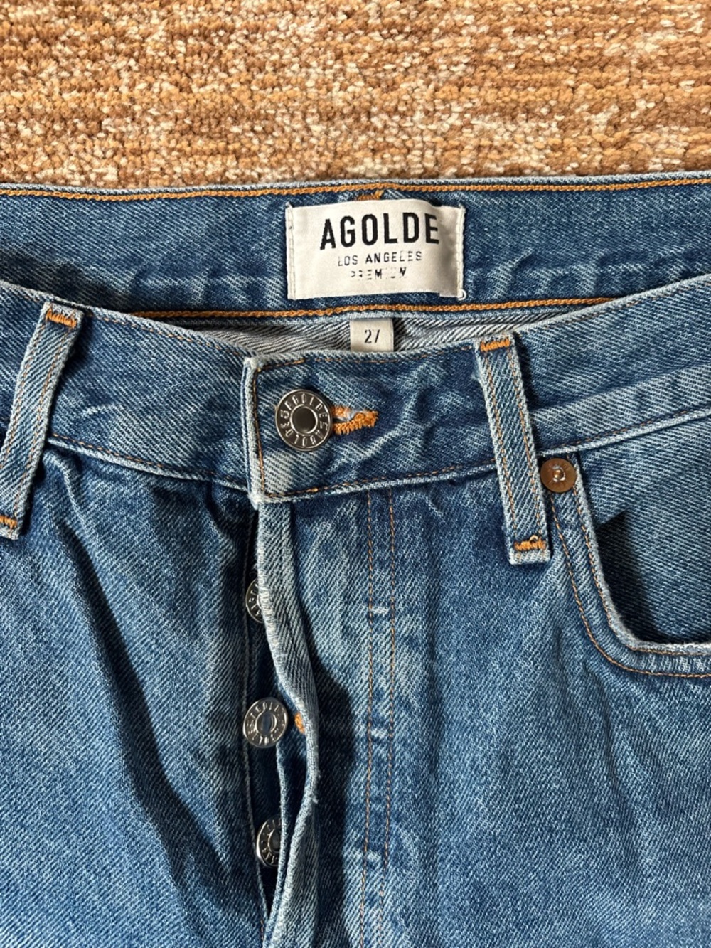 Agolde High-Rise Straight Leg Jeans - Picture 5 of 5